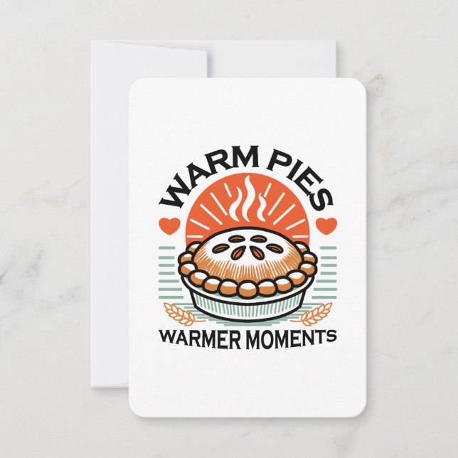 Warm Pies Warmer Moments – Cosy Autumn Design Thank You Card (Front)