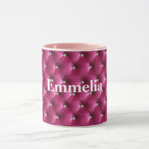 Warm Pink Faux Velvet Mug