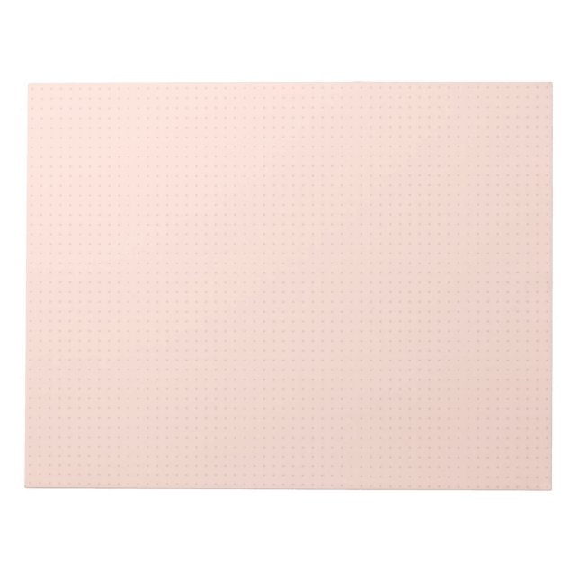 Warm Pink Light Dot Grid Notepad (Front)