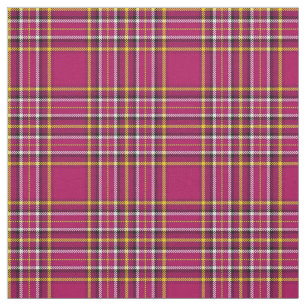 Warm pink plaid, with gold/white/black stripe fabric