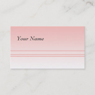 Warm Pink. Simple Elegant Design Business Card