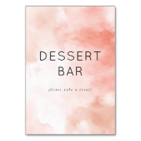 Warm Pink Watercolor Dessert Bar Sign