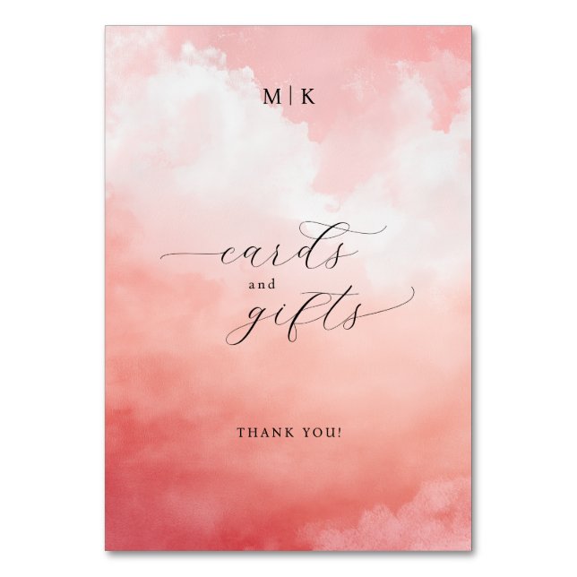 Warm Pink Watercolor Gratitude Card (Front)