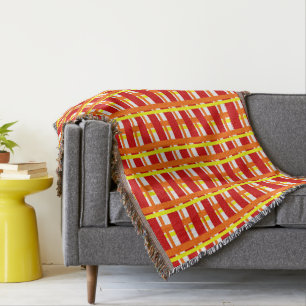 Warm Plaid Throw Blanket