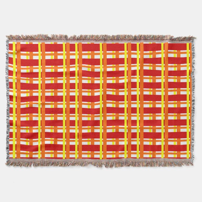 Warm Plaid Throw Blanket (Front)