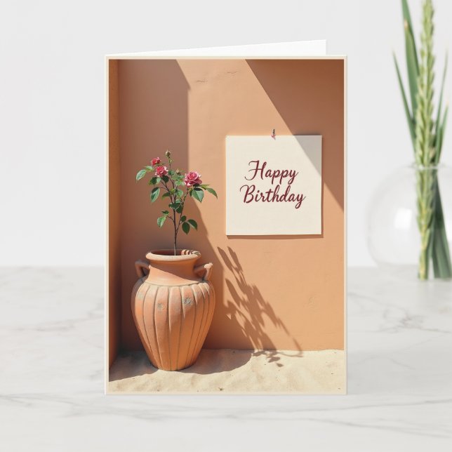 Warm Planter Birthday Card (Front)