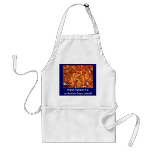 Warm Pumpkin Pie Autumn Days sweet apron Leaves