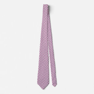Warm Purple Geometric Deco Cube Tie