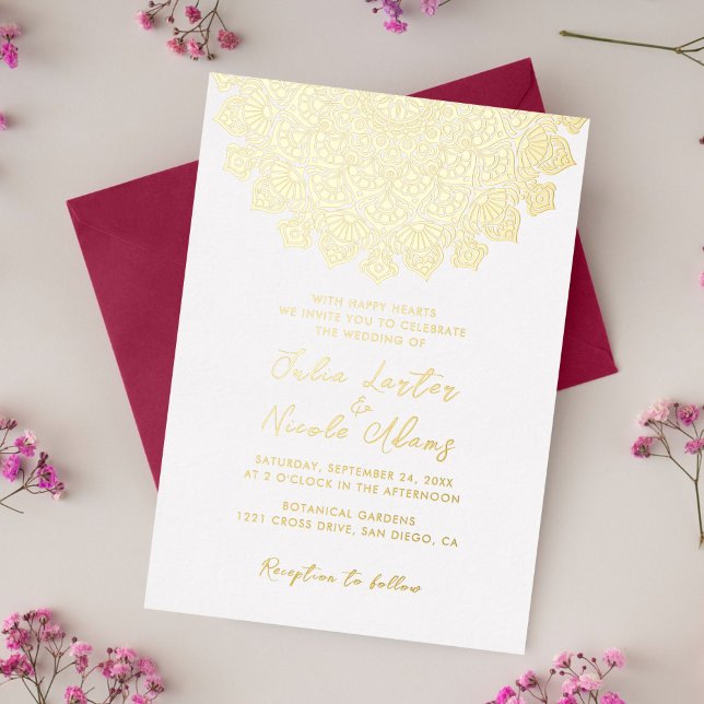 Warm Red Blue Crescent Mandala Wedding (Creator Uploaded)