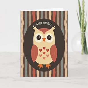 Warm Retro Birthday Card