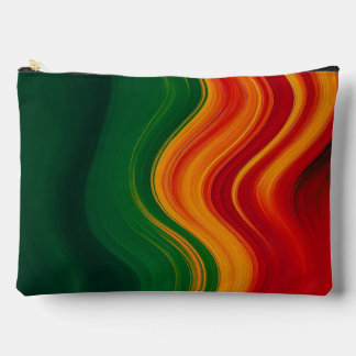 Warm Retro Wave Accessory Pouch
