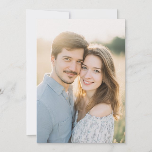 Warm Romantic Photo Invitation (Front)