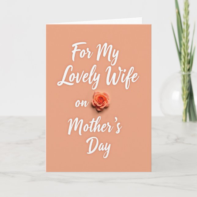 Warm Rose Mothers Day Card (Front)