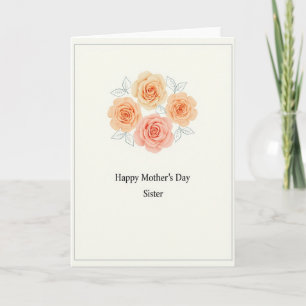 Warm Roses Mothers Day Card
