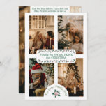 Warm Rustic Family Photo Collage Christmas Holiday Card<br><div class="desc">Personalise the front and back of this warm,  rustic design. Can include 5 family photos and a personalised greeting on the back.</div>