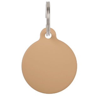 Warm Sand Custom Pet Tag – Round Shape