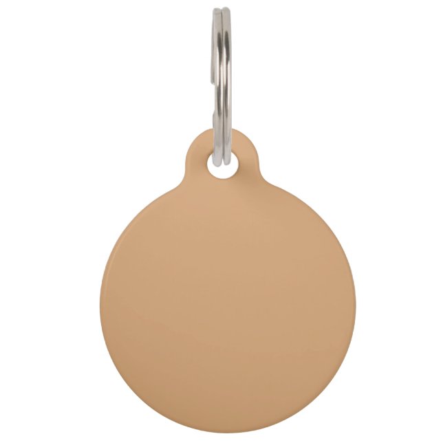 Warm Sand Custom Pet Tag – Round Shape (Front)