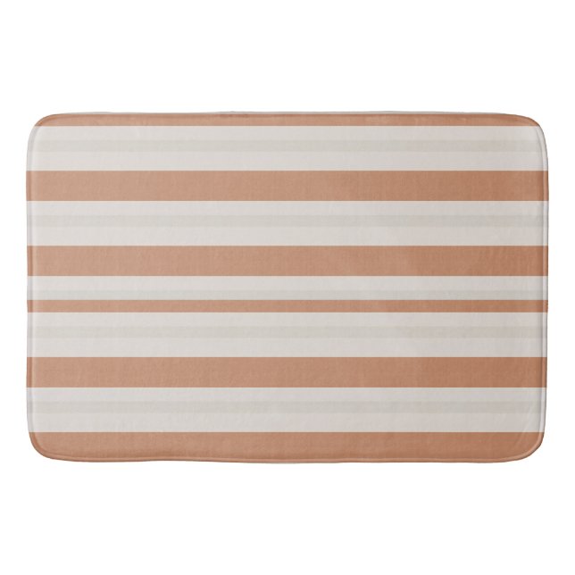 Warm Sand Stripe Bath Mat (Front)