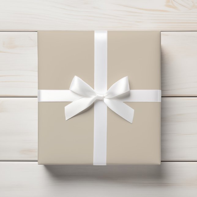 Warm Sandy Beige Subtle Solid Wrapping Paper (Creator Uploaded)