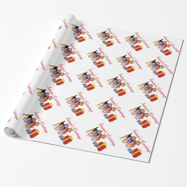 Warm Scarves Wrapping Paper (Unrolled)