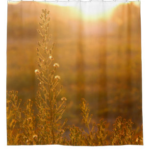 WARM SHOT OF MEADOW GRASS SHOWER CURTAIN
