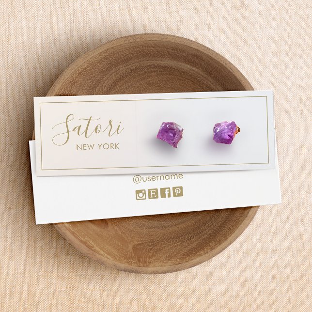 Warm Silver Grey Ombre Script Stud Earring Display (Creator Uploaded)