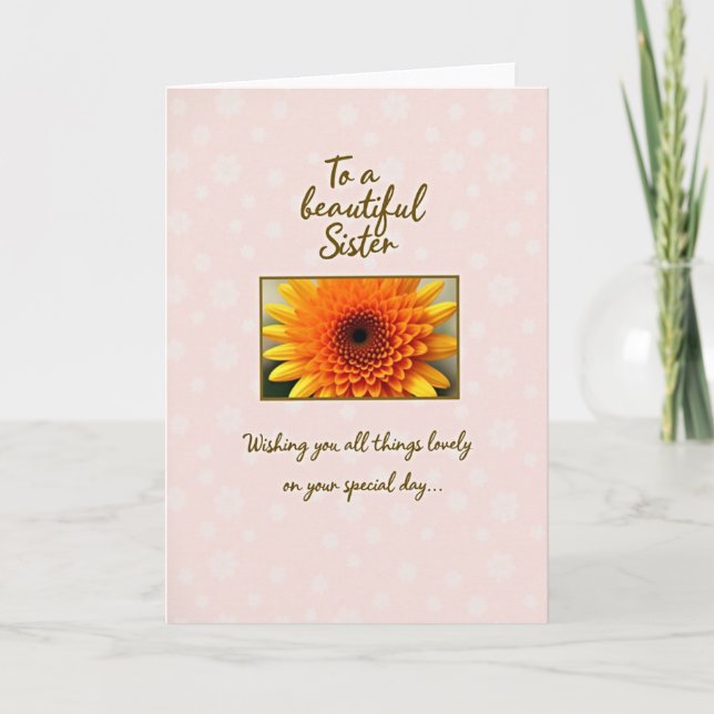 Warm Sister Mothers Day Card (Front)