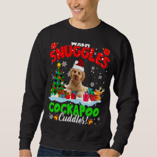 Warm Snuggles Cockapoo Cuddles Xmas Tree Plaid San Sweatshirt