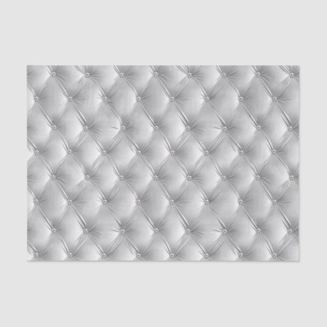 Warm Soft Grey Chic Faux Velvet Tissue Paper (Front)