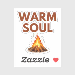 Warm Soul Minimal Flame Vinyl Sticker