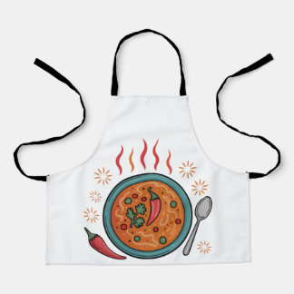 Warm Spicy Curry Food Art Apron