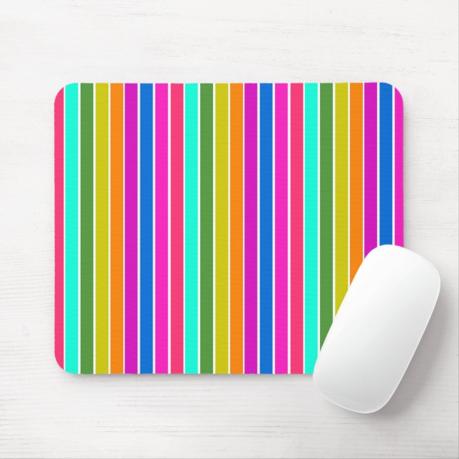 Warm Spring Stripes  Mouse Pad (With Mouse)