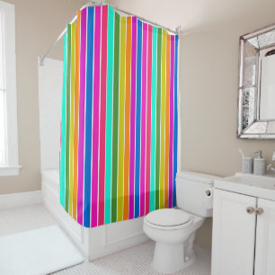 Warm Spring Stripes  Shower Curtain