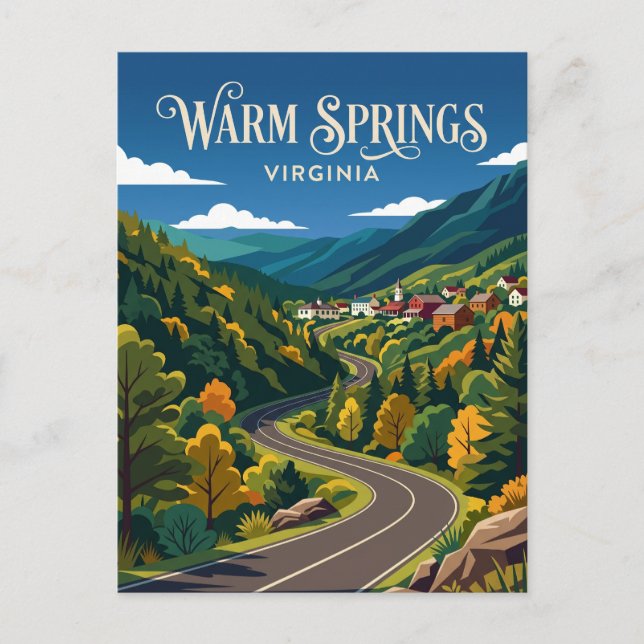 Warm Springs USA Postcard (Front)