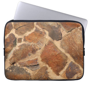 Warm Stonewall Pattern Golden Laptop Sleeve