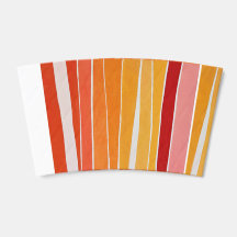 Warm Stripes | Hand-Painted Abstract Coffee Cup
