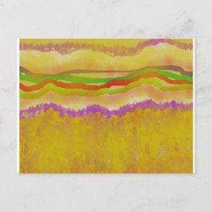Warm Sun and Corn art design abstract Postcard