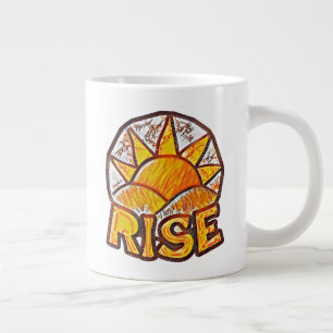 Warm Sun Rise ~ Uplifting Message Graphic Large Coffee Mug
