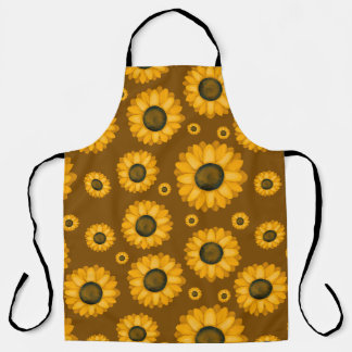 Warm Sunflower Kitchen Pattern Apron