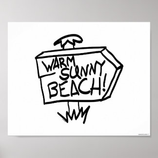 Warm Sunny Beach Sign