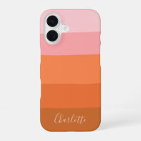 Warm Sunset Pink Terracotta Personalised Name