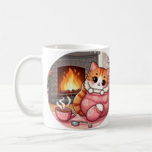 Warm Tabby Cat In A Blanket Poem Coffee Mug