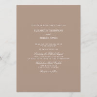 Warm Taupe Beige with White Wedding Detail