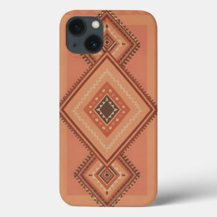 Warm Teracotta Moroccan Tribal Surface Pattern iPhone 13 Case