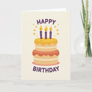 Warm Tiered Birthday Card