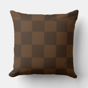 Warm Timeless Rich Brown and Dark Brown Earthy Cushion