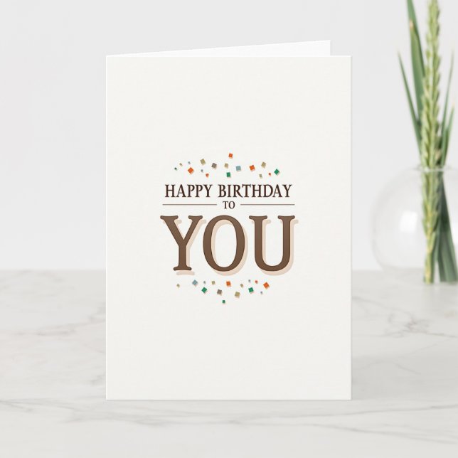 Warm Tone Birthday Card (Front)