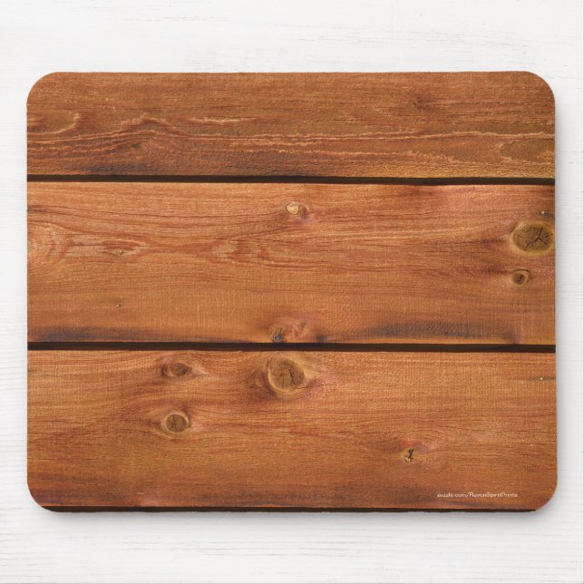 Warm-toned Barn Wood Board Photo Image Mouse Pad (Front)