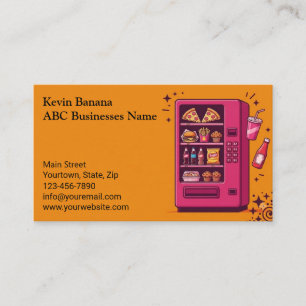Warm Tones Vending Machine Business Card
