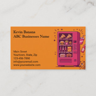 Warm Tones Vending Machine Business Card